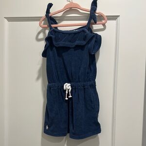 Ralph Lauren Navy Blue Terry  Romper 18-24 monthss
